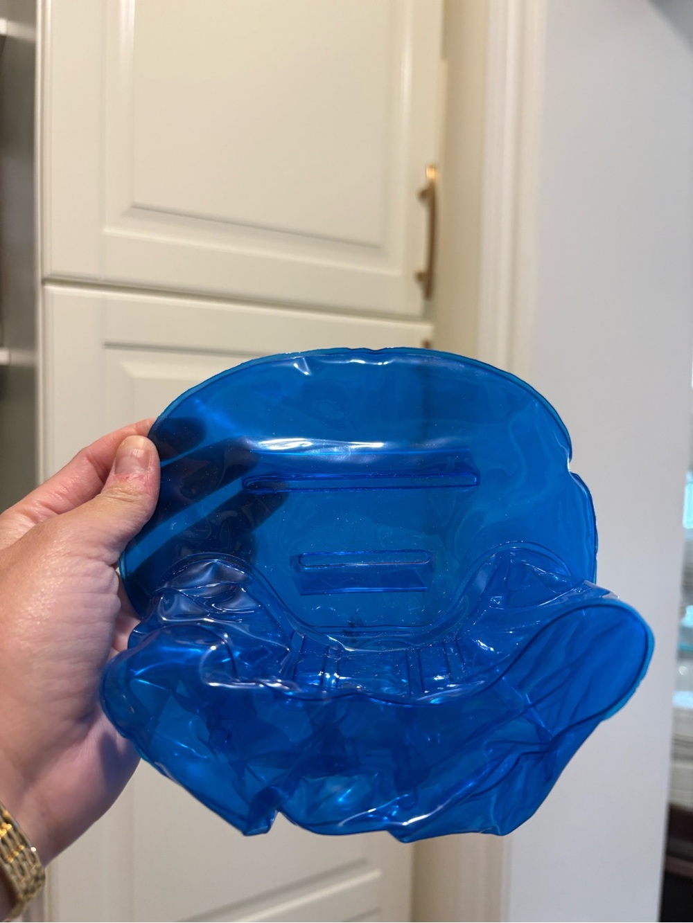 Vintage Miniature Blue Plastic Blow Up Chair